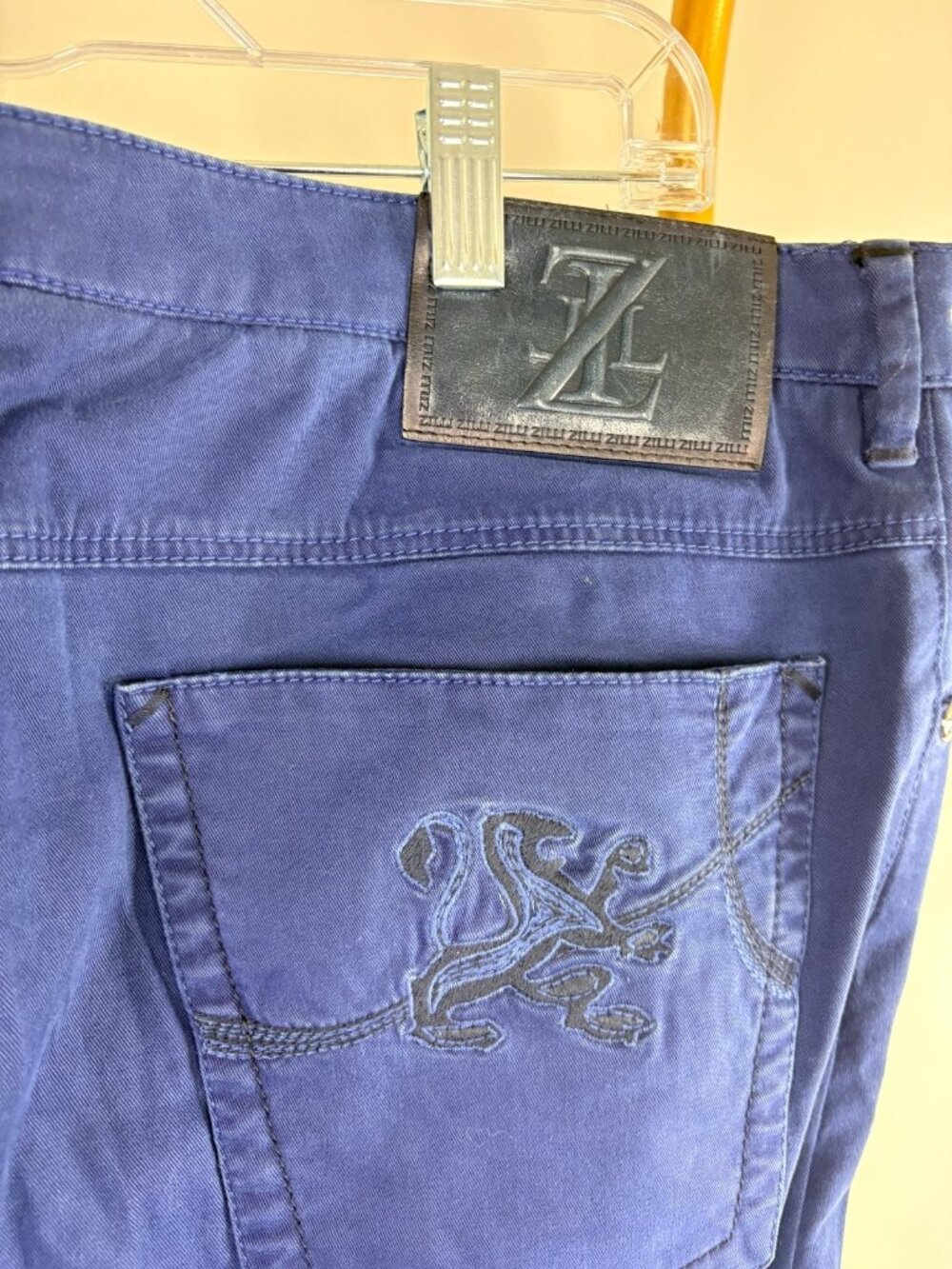 $895.00 ZILLI Mens Italian Dark Blue Jeans 36 x 31